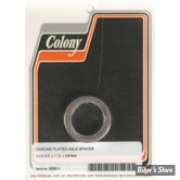 ENTRETOISE D'AXE DE ROUE - DIAMETRE INTERNE : 1" - LONGUEUR :  9.53 MM / 3/8" - COLONY - CHROME - 2236-1