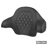 DOSSIER DE TOUR PACK - KING - TOURING 14UP - SADDLEMEN - Roadsofa™ LATTICE STITCH Tour Pack Backrest Pad - FIBRE DE CARBONE - NOIR / COUTURES : NOIR - 814-07-20700