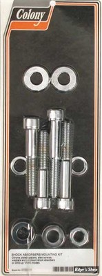 KIT VISSERIE D'AMORTISSEURS - V-ROD 02/05 - OEM 3713M / 3705M / 6012 - COLONY - ALLEN KNURLED - CHROME