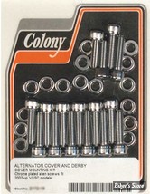 ECLATE G - PIECE N° 45 - KIT VISSERIE DE CARTER D'ALTERNATEUR ET DERBY - OEM 10201393 - V-ROD 02/17 - COLONY - ALLEN / CHROME - 2172-16