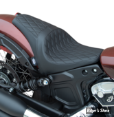 SELLE DRAG SPECIALTIES - INDIAN SCOUT BOBBER 18UP - 3/4 SOLO SEAT - SOLAR REFLECTIVE -  NOIR / DIAMOND