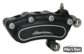 ETRIER HARRISON BILLET - AVANT - 6 PISTONS - SLIMLINE - SOFTAIL / DYNA / SPORTSTER / TOURING / V-ROD 00UP - COTE DROIT - NOIR