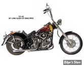 - ECHAPPEMENT PANHEAD 48/64 - STAGGERED DUAL - DRAG PIPES SLASH CUT - PAUGHCO - 40" - 1 3/4" - CHROME - 721-40