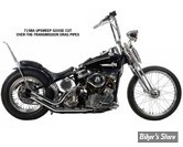 - ECHAPPEMENT PANHEAD 48/57 -  OVER THE TRANSMISSION - GOOSE CUT DRAG PIPES - PAUGHCO - 38" - 1 3/4" - CHROME - 715BA