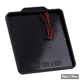 ITALY - SUPPORT DE PLAQUE D'IMMATRICULATION - DMP - MODÈLE 5.0 - LICENSE PLATE FRAME - FORMAT : 177 X 177 MM - NOIR BRILLANT
