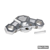 ECLATE N - PIECE N° 66 - TES DE FOURCHE SUPERIEUR - VITY'S DESIGN - RACING DESIGN - TOURING 17/24 - SILVER - AVEC SERRURE - TTCS001WL