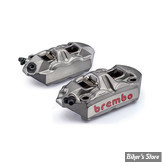 ETRIERS AVANT  BREMBO - 4-PISTON BRAKE CALIPERS - M4 MONOBLOCK RADIAL BRAKE CALIPER SET - GRIS TITANIUM