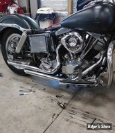 - ECHAPPEMENT SHOVELHEAD 70/84 - STAGGERED DUAL - DRAG PIPES - 40" - PAUGHCO - CHROME - 734-40