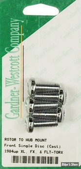 ECLATE DF - PIECE N° 02 - KIT VISSERIE DE DISQUE AVANT (JANTE MOULEE) - OEM 3655 - TORX - CHROME - C-80-42