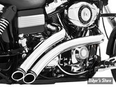 - ECHAPPEMENT FREEDOM PERFORMANCE - RADICAL RADIUS - 2 EN 2 - DYNA 06/17 - BISEAU - CHROME - EMBOUT : NOIR SCUPLTE - HD00438