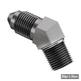 RACCORD DE CONNECTION : AN3 > 1/8"-27 NPT MALE - 45° - GOODRIDGE - INOX - POLI - 823-03P3