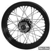 16 X 3.00 - ROUE ARRIÈRE ET AVANT 40 RAYONS - AV/AR FL 73/84 / AR FX 73/82 - MID USA - NOIR AVEC RAYONS CHROMÉS - TUBELESS