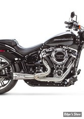 - ECHAPPEMENT - TWO BROTHERS RACING - SOFTAIL M8 FLFB / FXBR / FXDR - SHORTY TURN OUT 2 EN 1 - ACIER INOX - 005-5140199- 753208