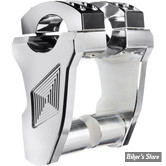POUR GUIDON Ø 25.40 MM - RISERS PIVOTANTS - ROX SPEED FX - PATRIOT Pivoting Bar Risers for V-Twin Bikes - HAUTEUR : 76.00 MM / 3" - CHROME - 4R-P3RX-02
