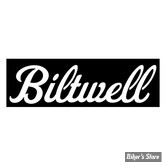 AUTOCOLLANT BILTWELL - SCRIPT STICKER WHITE 9"