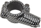 ø 22,00mm - COLLIER DE FIXATION UNIVERSEL - EMGO - FILETAGE VERTICAL : M10 A DROITE - FIBRE DE CARBONE - 20-28122