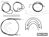 + 12" / +14" - KIT CABLES ET DURITE DE FREIN DE GUIDON RALLONGES - TOURING FLHR 21/22  - MAGNUM DESIGNER SERIE - BLACK PEARL - 487991