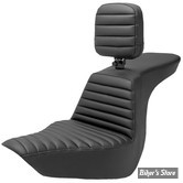 SELLE DUO - SOFTAIL FXLR / FLSB 18UP - SADDLEMEN - STEP-UP SEAT - Tuck-n-Roll - AVEC DOSSIER - 818-29-191BR