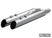 SILENCIEUX DE REMPLACEMENT - TOURING MILWAUKEE EIGHT 17UP - KHROME WERKS - 4" HP-Plus® Slip-On Mufflers - SLASH UP / RIPPER BAFFLE - CHROME - 40FSL-1012-CHR