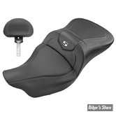- SELLE SADDLEMEN - ROADSOFA™ CF SEAT - TOURING 08UP - NOIR CARBON FIBER / COUTURES : ARGENT - AVEC DOSSIER - 808-07B-185BR