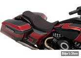 SELLE DRAG SPECIALTIES - TOURING 08UP - PREDATOR DOUBLE SEAT - DOUBLE DIAMOND / SOLAR REFLECTIVE - COUTURES : ROUGES - 0801-1272