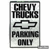 PLAQUE METALLIQUE - CHEVY TRUCKS - DIMENSION : 45.70 CM X 30.50 CM