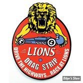 PLAQUE MURALE - LIONS DRAG STRIP - DIMENSION : 50.80 CM X 66.04 CM