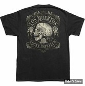 TEE-SHIRT - LUCKY 13 - DEAD SKULL - NOIR