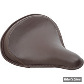 SELLE SOLO UNIVERSELLE - LARGEUR 330MM - DRAG SPECIALTIES - LARGE - BROWN LEATHER W / PERIMETER STITCHED