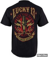TEE-SHIRT - LUCKY 13 - AMPED - NOIR