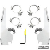 PARE BRISE DÉTACHABLE - MEMPHIS SHADES FATS / SLIM : KIT DE MONTAGE - SPORTSTER XL1200X 16/22 - FINITION : POLI - MEK2054