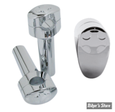 RISERS ZODIAC - FUSION - CROSS BLADE - HAUTEUR : 5" (12.5CM) - CHROME