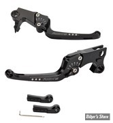 ECLATE L - PIECE N° 06 / 08 - KIT LEVIERS SOFTAIL 2018UP - OEM 36700209 / 63700210 - RICK'S MOTORCYCLES - REGLABLES - GOOD GUYS LEVER - NOIR