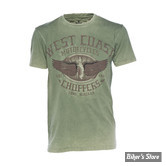 TEE-SHIRT MANCHES COURTES - WCC - WINGS LOGO - COULEUR : VERT DELAVE - TAILLE : XL
