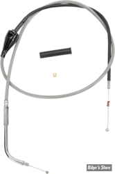 CABLE DE RETOUR - TOURING / CRUISE CONTROL - LONGUEUR :112CM - OEM 00000-00 - DRAG SPECIALTIES - INOX