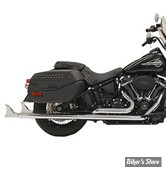 ECHAPPEMENT - BASSANI - SOFTAIL FLDE / FLHC 18UP - TRUE DUAL FISHTAIL MUFFLERS - LONGUEUR : 33" - CHROME - SANS CHICANES - 1S86E-33