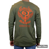  - TEE-SHIRT MANCHES LONGUES -  INDIAN LARRY - John's long sleeve - COULEUR : VERT ARMEE