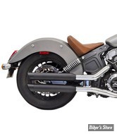 SILENCIEUX - INDIAN SCOUT 17UP - BASSANI - SLASH CUT 3" MUFFLERS - NOIR - 82S7BSB