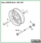  ECLATE O - PIECE N° 00 - ECLATE DES PIECES DE MOYEU DE ROUE- JANTE ARRIERE 2000 / 2007