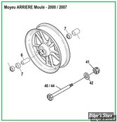  ECLATE O - PIECE N° 00 - ECLATE DES PIECES DE MOYEU DE ROUE- JANTE ARRIERE 2000 / 2007