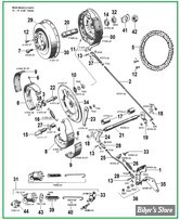 ECLATE H - PIECE N° 00 - ECLATE DES PIECES DE TAMBOUR ARRIERE - BIGTWIN 1937/1957