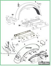  ECLATE O - PIECE N° 00 - ECLATE DES PIECES DE GARDE BOUE ARRIERE - SPORTSTER 1952/1981