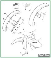  ECLATE O - PIECE N° 00 - ECLATE DES PIECES DE GARDE BOUE AVANT - SPORTSTER 1973/2007