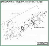  ECLATE G - PIECE N° 00 - ECLATE DES PIECES D'ETRIER DE FREIN AVANT FX / FXWG / FXR & SPORTSTER 77/83