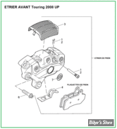  ECLATE G - PIECE N° 00 - ECLATE DES PIECES D'ETRIER DE FREIN AVANT TOURING 2008 UP