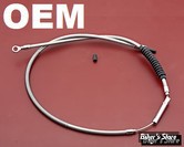 CABLE D'EMBRAYAGE POUR BIGTWIN 06UP 6 SPEEDS - LONGUEUR : 144.78 CM - OEM 38665-07 / A - BARNETT - INOX