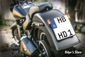 GERMANY - SUPPORT DE PLAQUE D'IMMATRICULATION - HEINZ BIKE - ALL IN ONE - 3 FONCTIONS - FORMAT : 180 X 200 MM - NOIR - HBKZ-MB-3TS