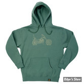 -SWEAT SHIRT A CAPUCHE - BILTWELL - PAN - COULEUR : GREEN / VERT - TAILLE : S 
