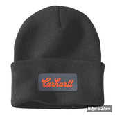 BONNET - CARHARTT - KNIT CUFFED SCRIPT PATCH - NOIR