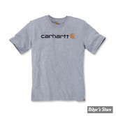 TEE-SHIRT - CARHARTT - CORE LOGO - HEATHER GREY / GRIS CHINE - TAILLE M